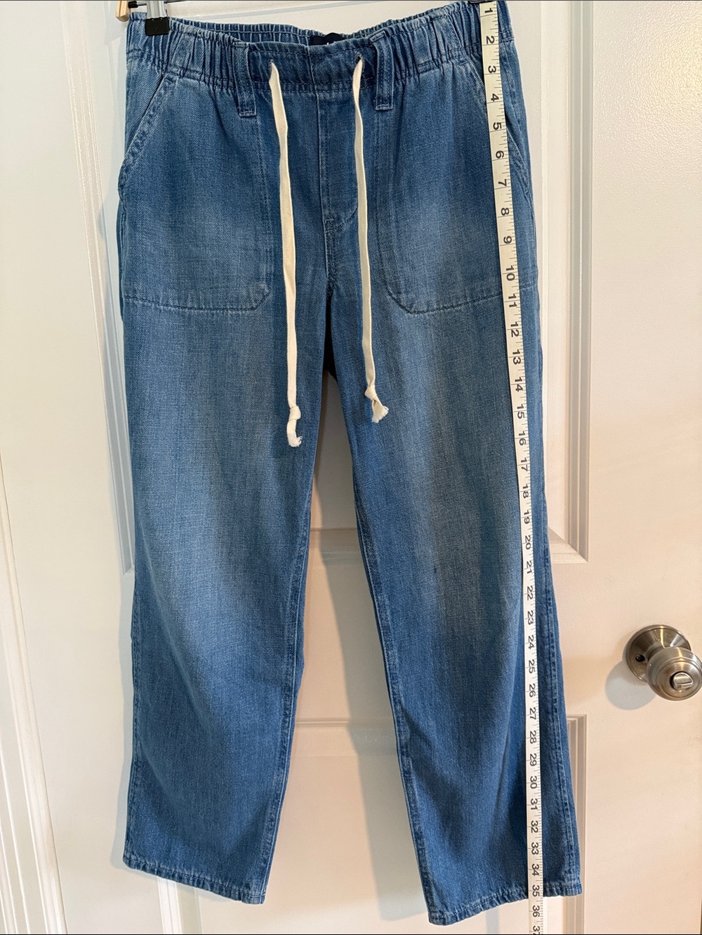 GAP Relaxed Fit Elastic Waist Blue Denim Jeans - Picture 5 of 9
